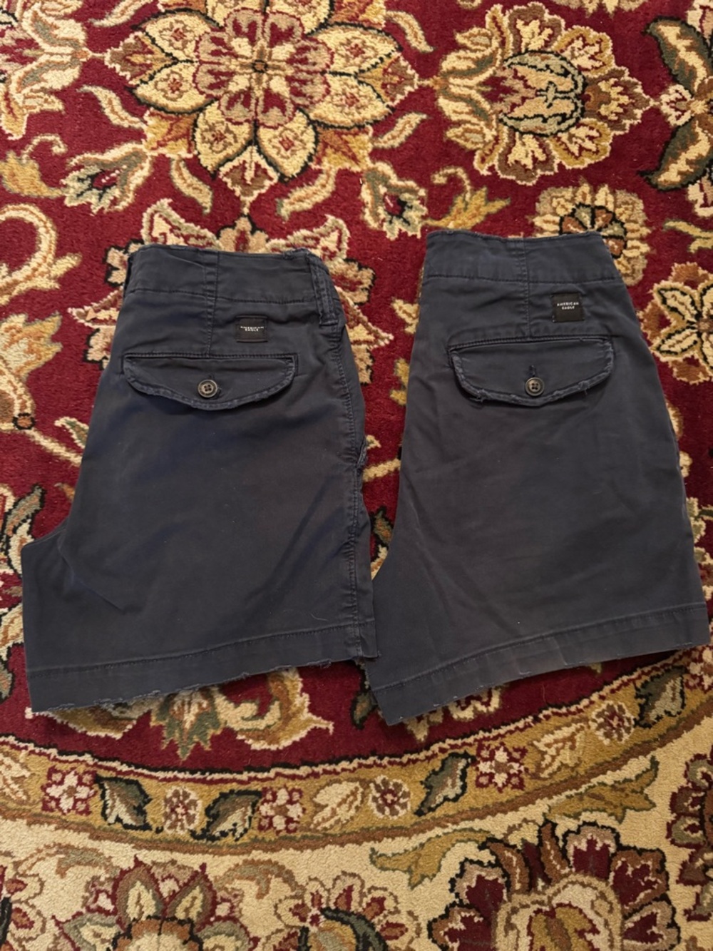 AE American Eagle Men’s Navy Blue 5 Inch Chino Shorts, Size 26 Waist